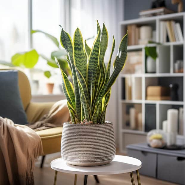 Yellow leaves on snake plant