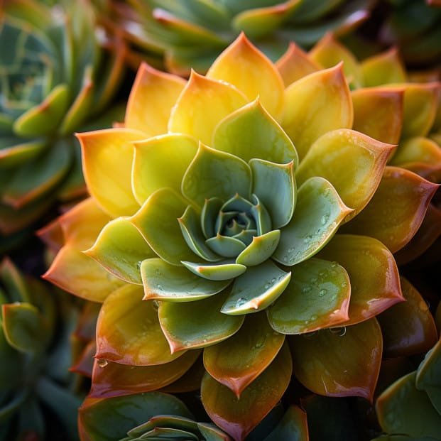 Succulent leaves turning yellow