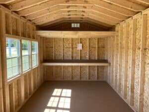 Example of wooden shed storage