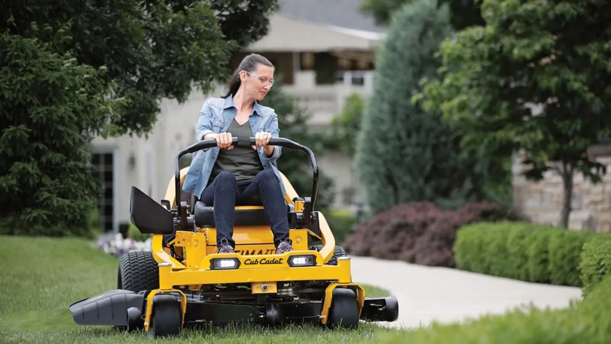 Residential riding lawn mowers