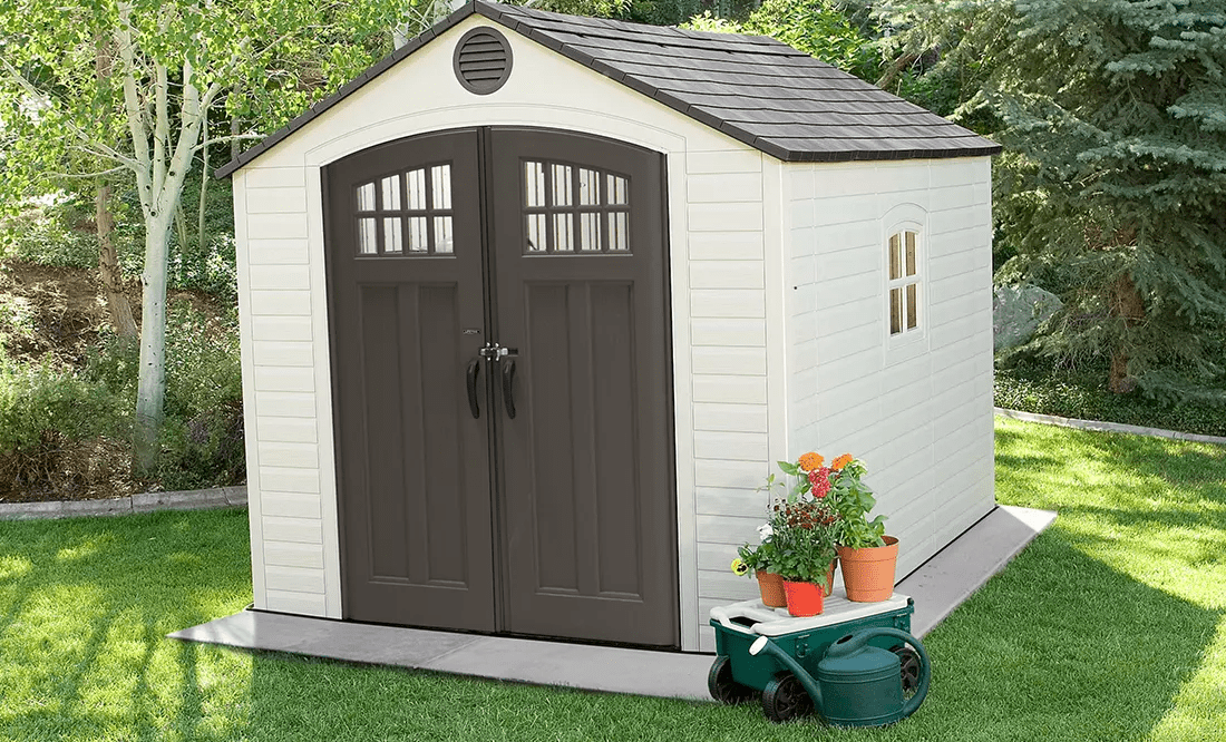 Plastic storage shed kits