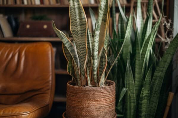 Natural Fiber Snake Plant