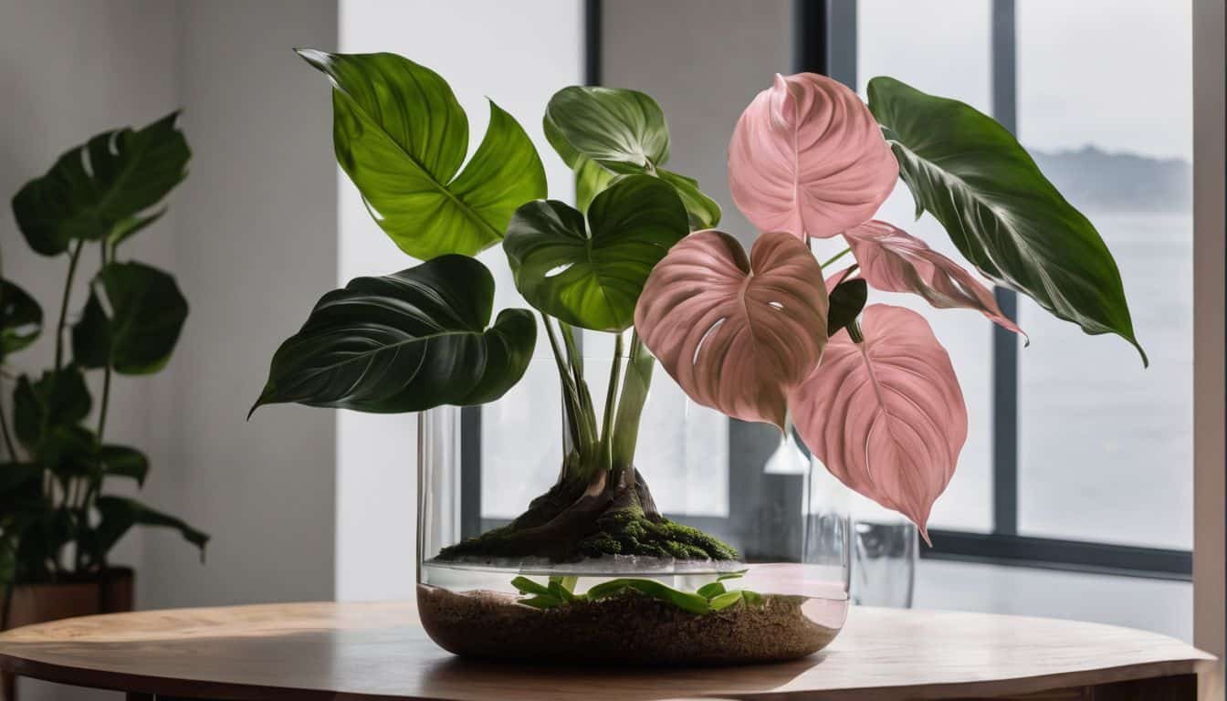 Philodendron birkin pink