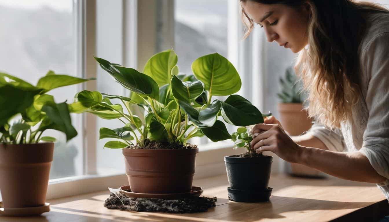 Repotting philodendron birkin