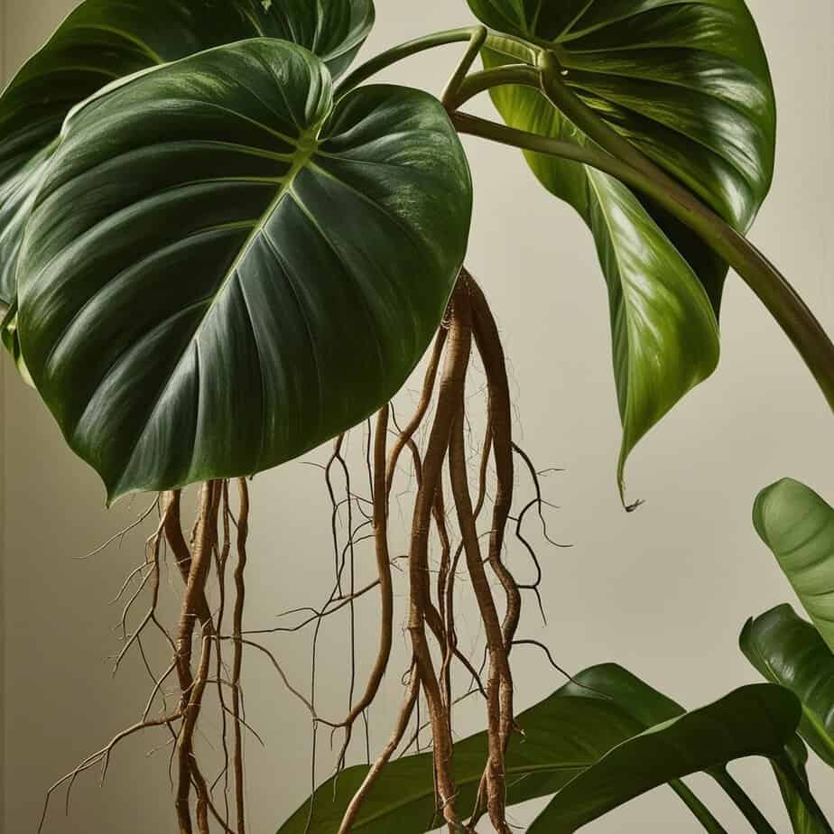 philodendron selloum aerial roots