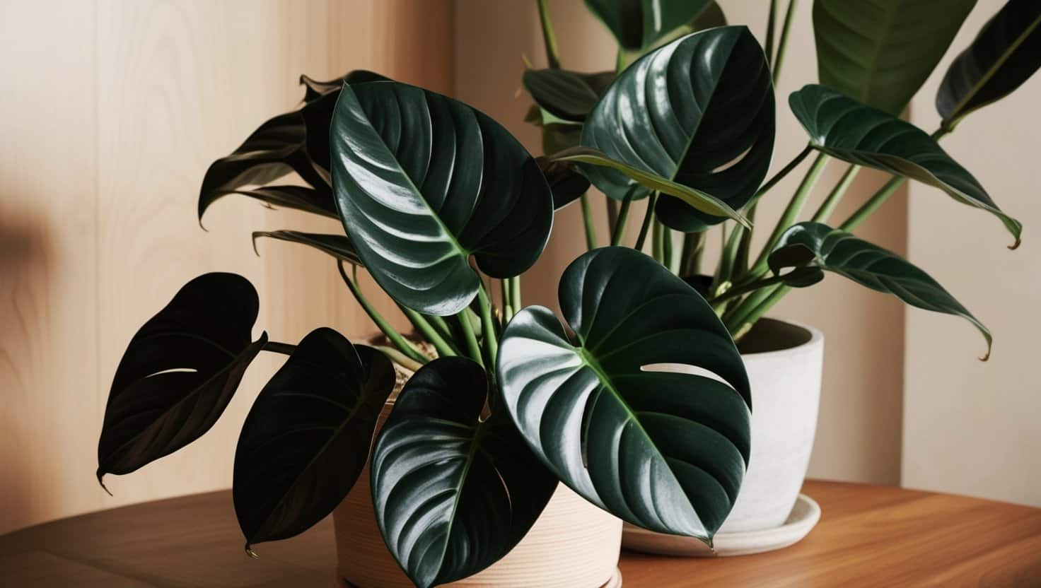 dark green philodendron