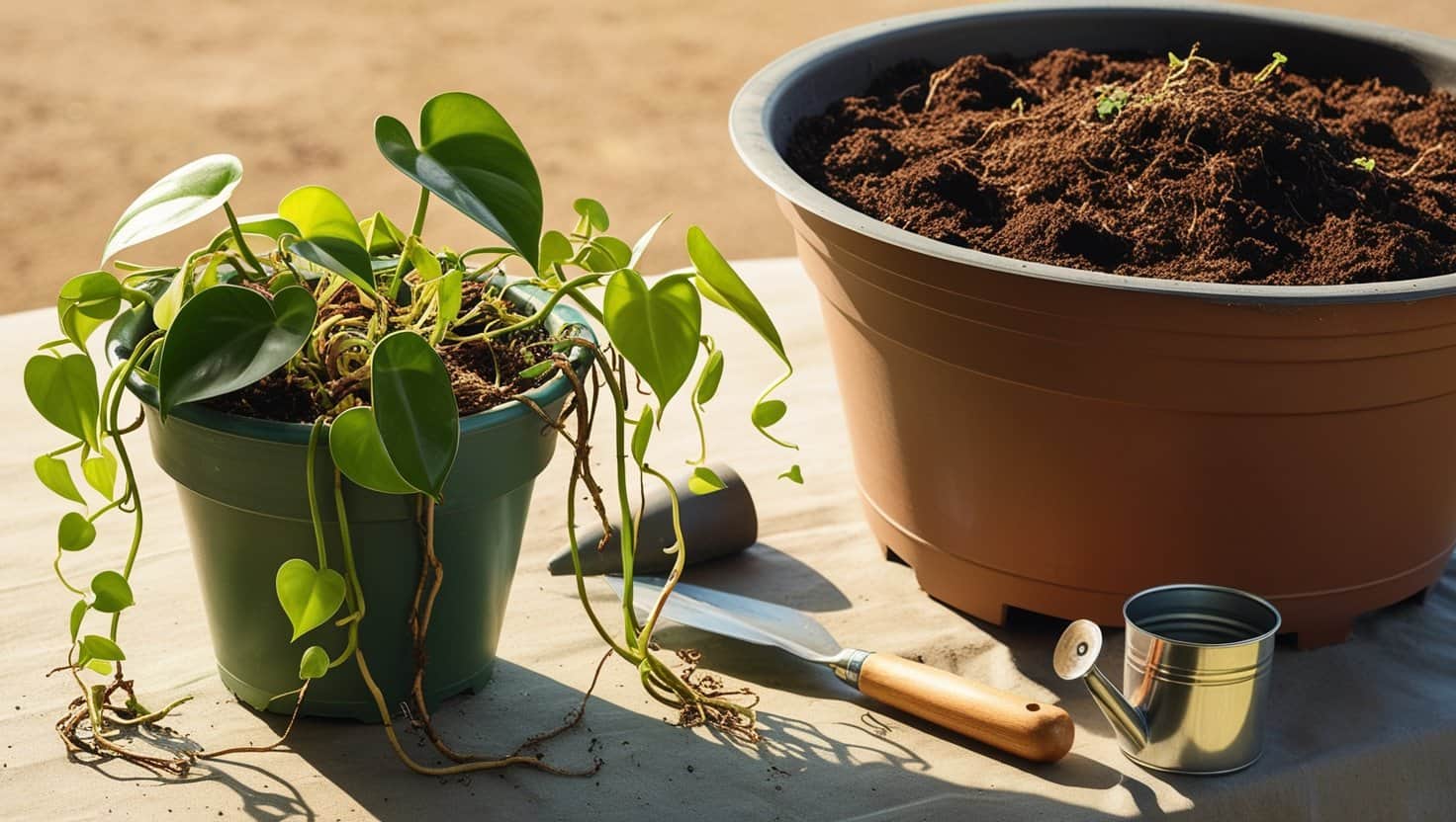 when to repot philodendron
