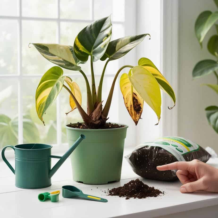 philodendron is dying