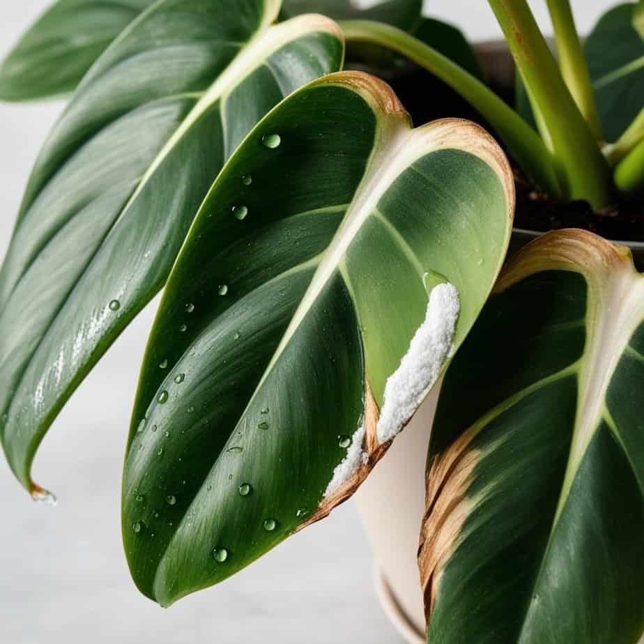 Why do philodendron leaves drip water 1