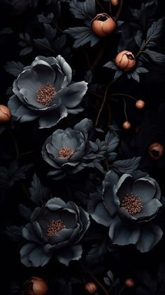 Black flowers 1